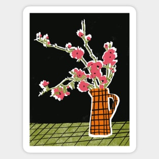 Rustic Vase of Flowers Sticker